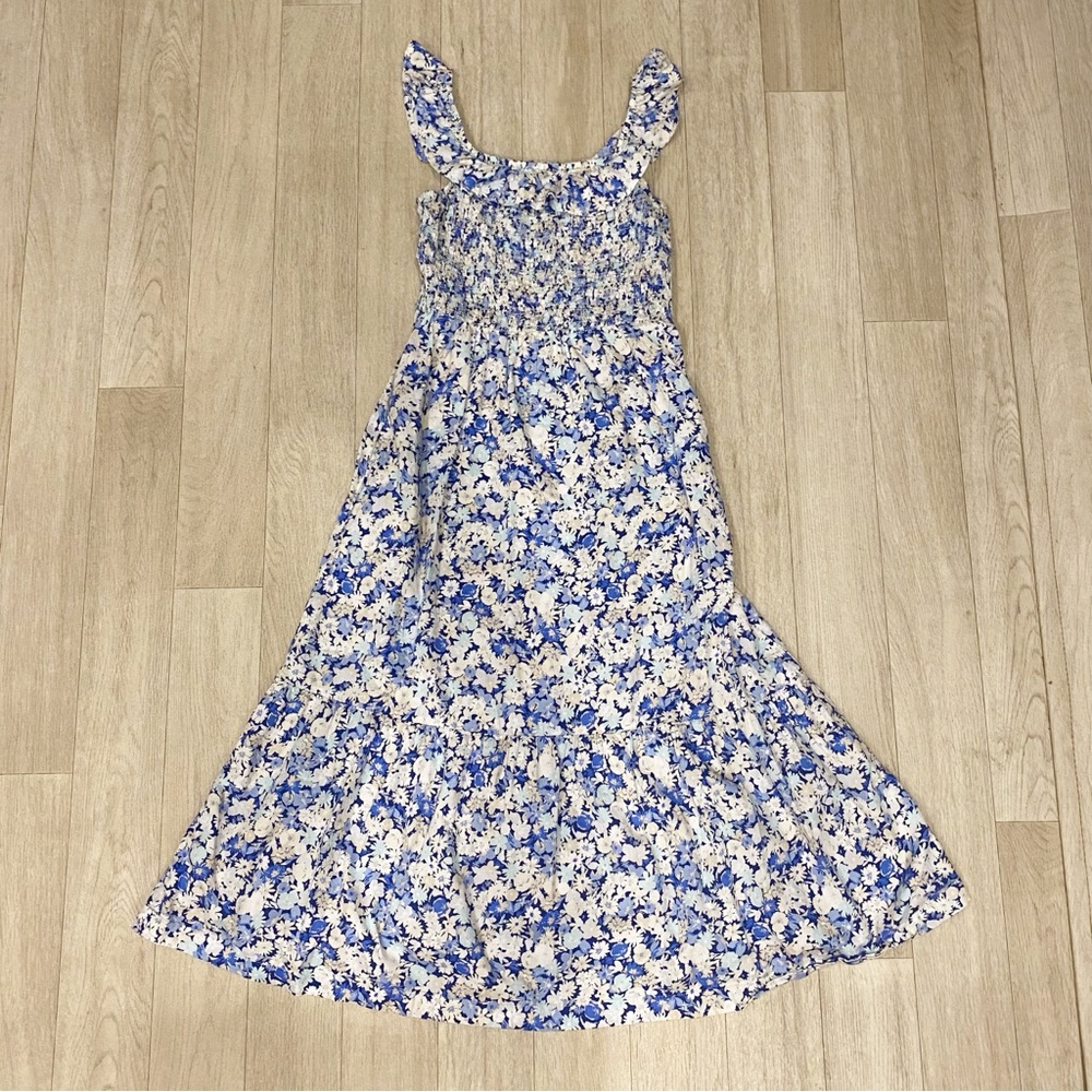 GAP Blue Floral Midi Dress Size Medium